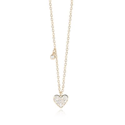 Mabina Collana Donna Argento Gold Cuore e Zirconi