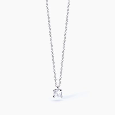 Mabina Collana Argento Rodiato Punto Luce Bianco