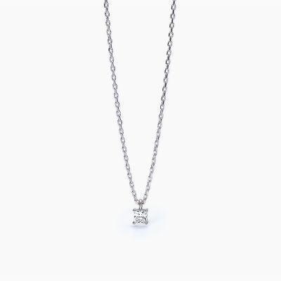 Mabina Collana Argento Rodiato Punto Luce Bianco