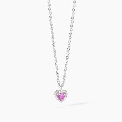 Mabina Collana Argento Cuore Tormalina e Zirconi