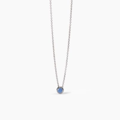 Mabina Collana Kids Argento Zircone Azzurro