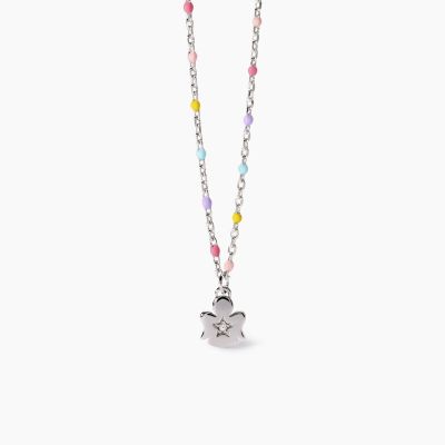 Mabina Collana Kids Argento Angioletto e Sfere