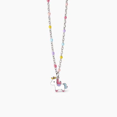 Mabina Collana Kids Argento Unicorno Smaltato