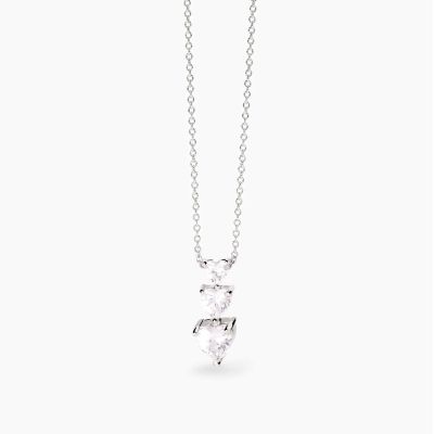Mabina Collana Argento Zirconi Taglio Cuore