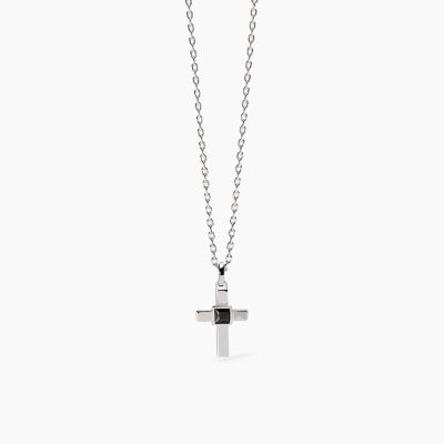 Mabina Collana Argento Croce e Zircone Mystical
