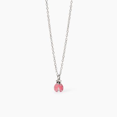 Mabina Collana Argento Coccinella Smaltata Fortunella