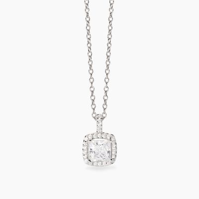 Mabina Collana Argento Zircone Bianco Cool or Rétro