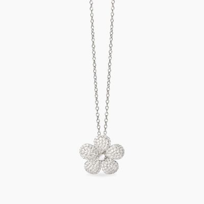 Mabina Collana Argento Fiore Zirconato