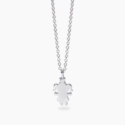 Mabina Collana Argento Bambina con Diamante Lab Grown
