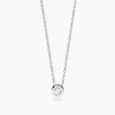Mabina Collana Argento Diamante Lab Grown 0.14 ct