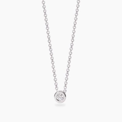 Mabina Collana Argento Diamante Lab Grown 0.08 ct