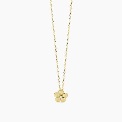 Mabina Collana Argento Gold Fiore e Zircone