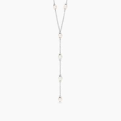 Mabina Collana Argento Pendente di Perle