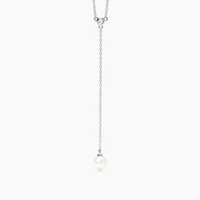 Mabina Collana Argento Zircone e Perla