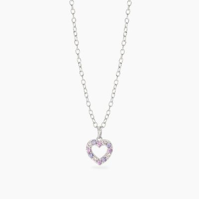 Mabina Collana Argento Cuore Rosa