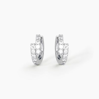Mabina Cerchi Argento Zirconi Bianchi