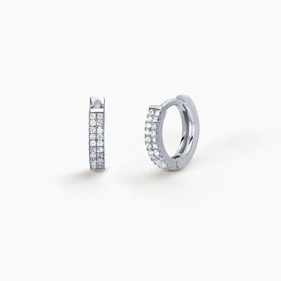 Mabina Cerchi Argento Zirconi Bianchi