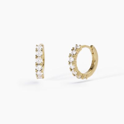 Mabina Cerchio Argento Dorato e Zirconi Bianchi