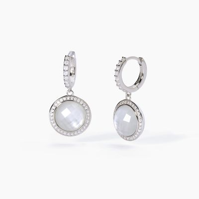 Mabina Cerchio Argento Rodiato e Madreperla