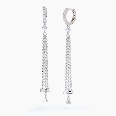 Mabina Cerchio Argento Rodiato e Zirconi Bianchi