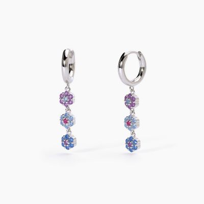 Mabina Cerchio Argento Rodiato e Zirconi Multicolor