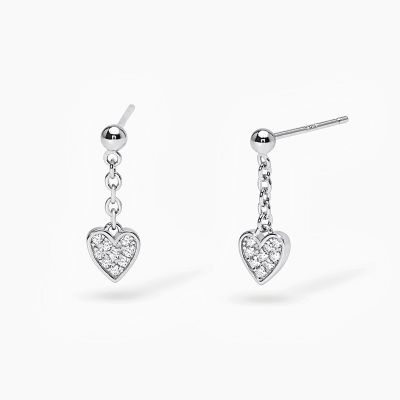 Mabina Orecchini Argento Cuore Zirconato