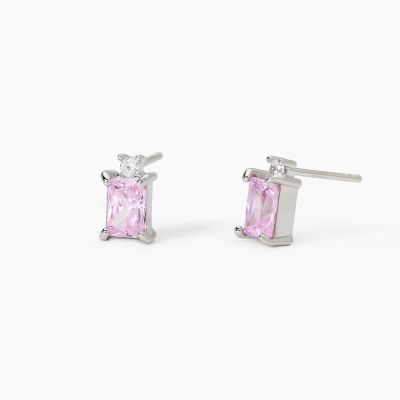 Mabina Orecchini Argento Cristallo Rosa e Zircone