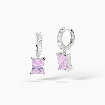 Mabina Cerchio Argento Cristallo Rosa e Zirconi