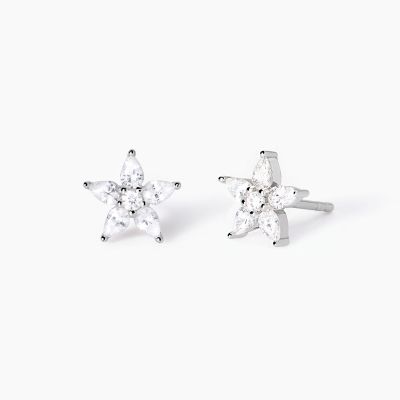Mabina Orecchini Argento Fiore e Cristalli