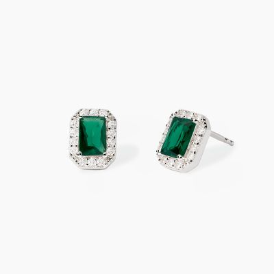 Mabina Orecchini Argento Smeraldo Cool or Rétro