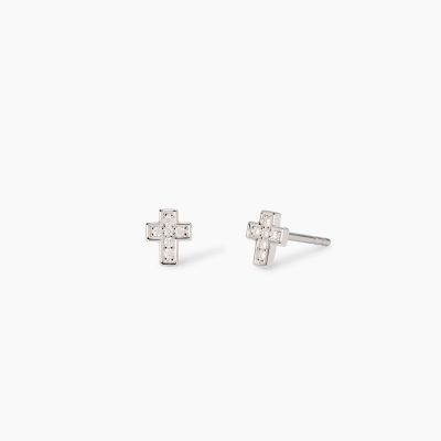 Mabina Orecchini Argento Croce Zirconata Little Joy