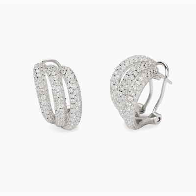 Mabina Orecchini Argento con Zirconi Bianchi