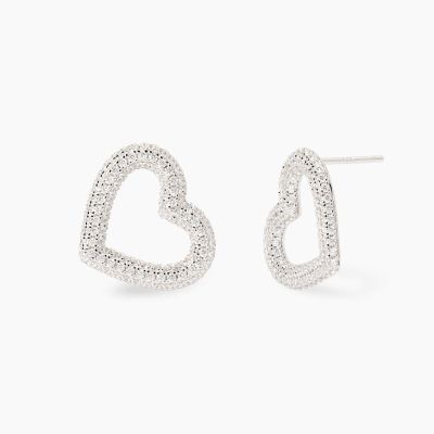 Mabina Orecchini Argento Cuore Con Zirconi