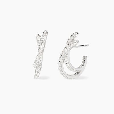 Mabina Orecchini Argento con Zirconi Bianchi