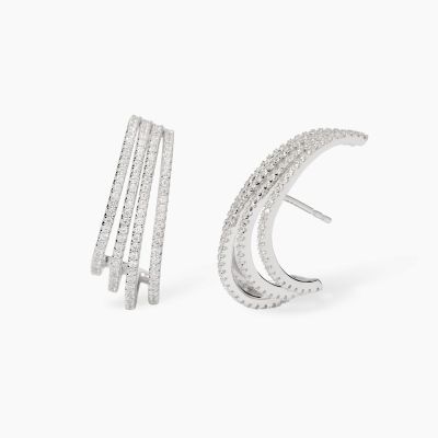Mabina Orecchini Argento con Zirconi Bianchi