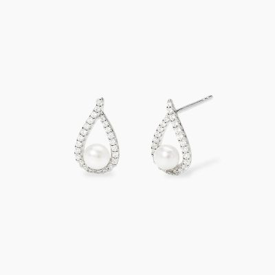 Mabina Orecchini Argento Perla e Zirconi