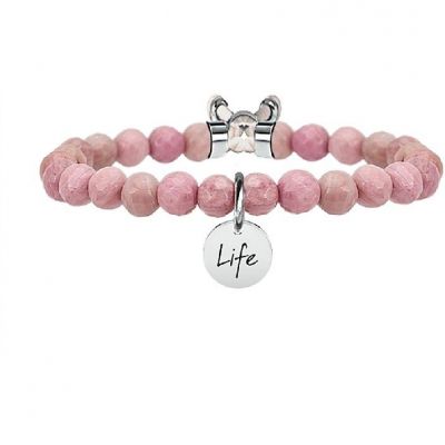 Kidult Bracciale Donna Acciaio e Rodonite Symbols