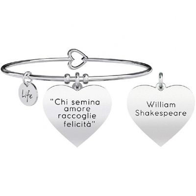 Kidult Bracciale Donna Acciaio Cuore Shakespeare Love