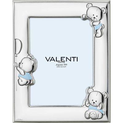 Valenti Cornice Bimbo Laminato Argento e legno 09X13