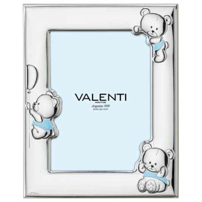 Valenti Cornice Bimbo Laminato Argento e Legno 13X18