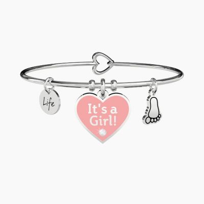 Kidult Bracciale Donna Acciaio Cuore "It's a Girl" Special Moments