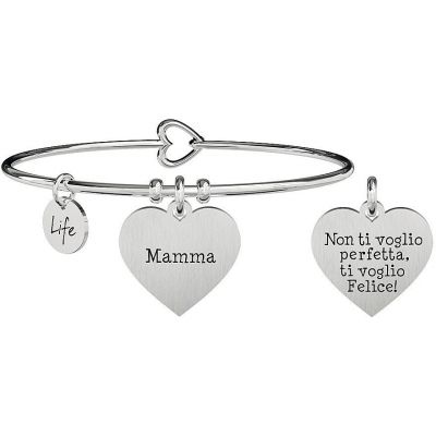 Kidult Bracciale Donna Acciaio Cuore Di Mamma Linea Family