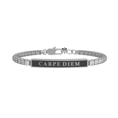 Kidult Bracciale Uomo Acciaio Pvd Nero Carpe Diem Philosophy