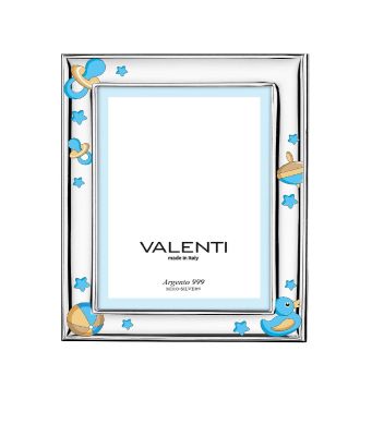 Valenti Cornice Bimbo Laminato Argento e Legno 13X18