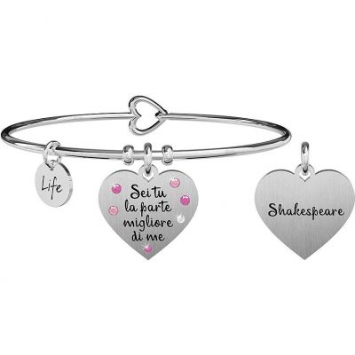 Kidult Bracciale Donna Acciaio Cuore Shakespeare Linea Love
