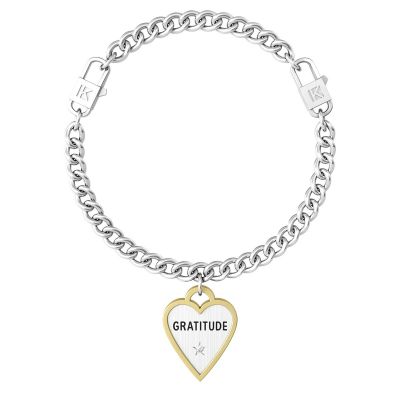 Kidult Bracciale Donna Acciaio Cuore-Gratitude Love