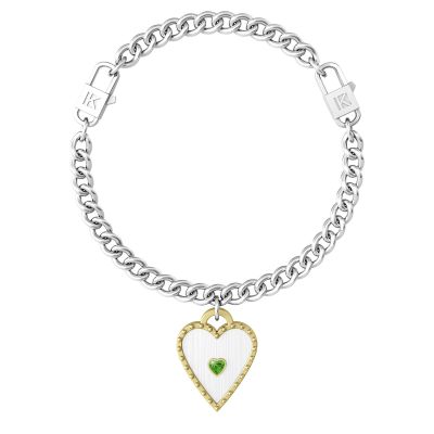 Kidult Bracciale Donna Acciaio Cuore Bordo Gold Love