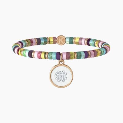 Kidult Bracciale Acciaio e Pietre Multicolor Nature