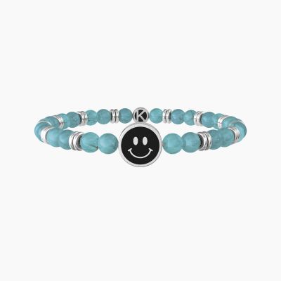 Kidult Bracciale Acciaio e Turchese Symbols
