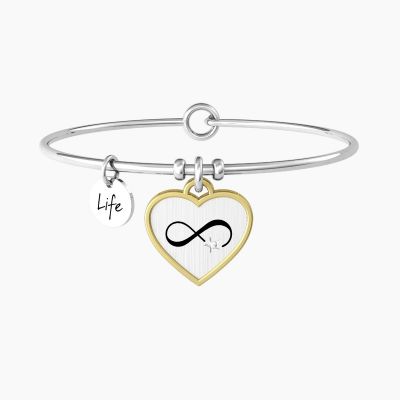 KIdult Bracciale Donna Acciaio Cuore Infinito Love